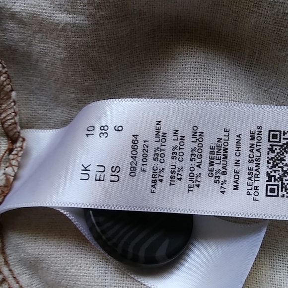 Asos Linen Parka Utility Oversized Jacket Women's Sz 6 - Picture 10 of 13